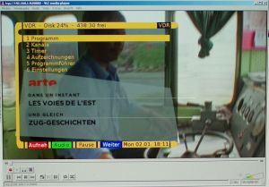 [:de]VLC zeigt den Schirm des VDR übers Netzwerk - auch mit On-Screen-Display[:en]VLC shows the screen of the VDR over network also on a PC - here with overlayed OSD of the VDR[:]