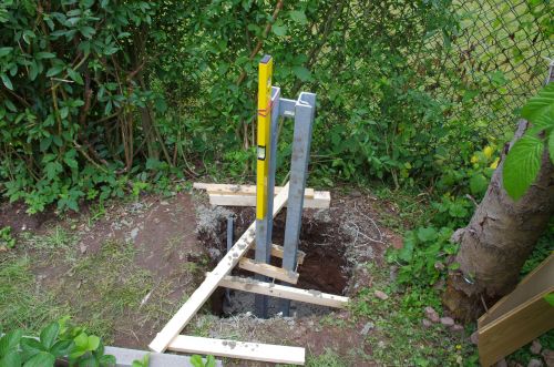 Das Loch beim Betonieren