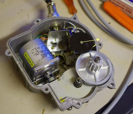 Unterteil des Rotors mit neuem Zahnrad